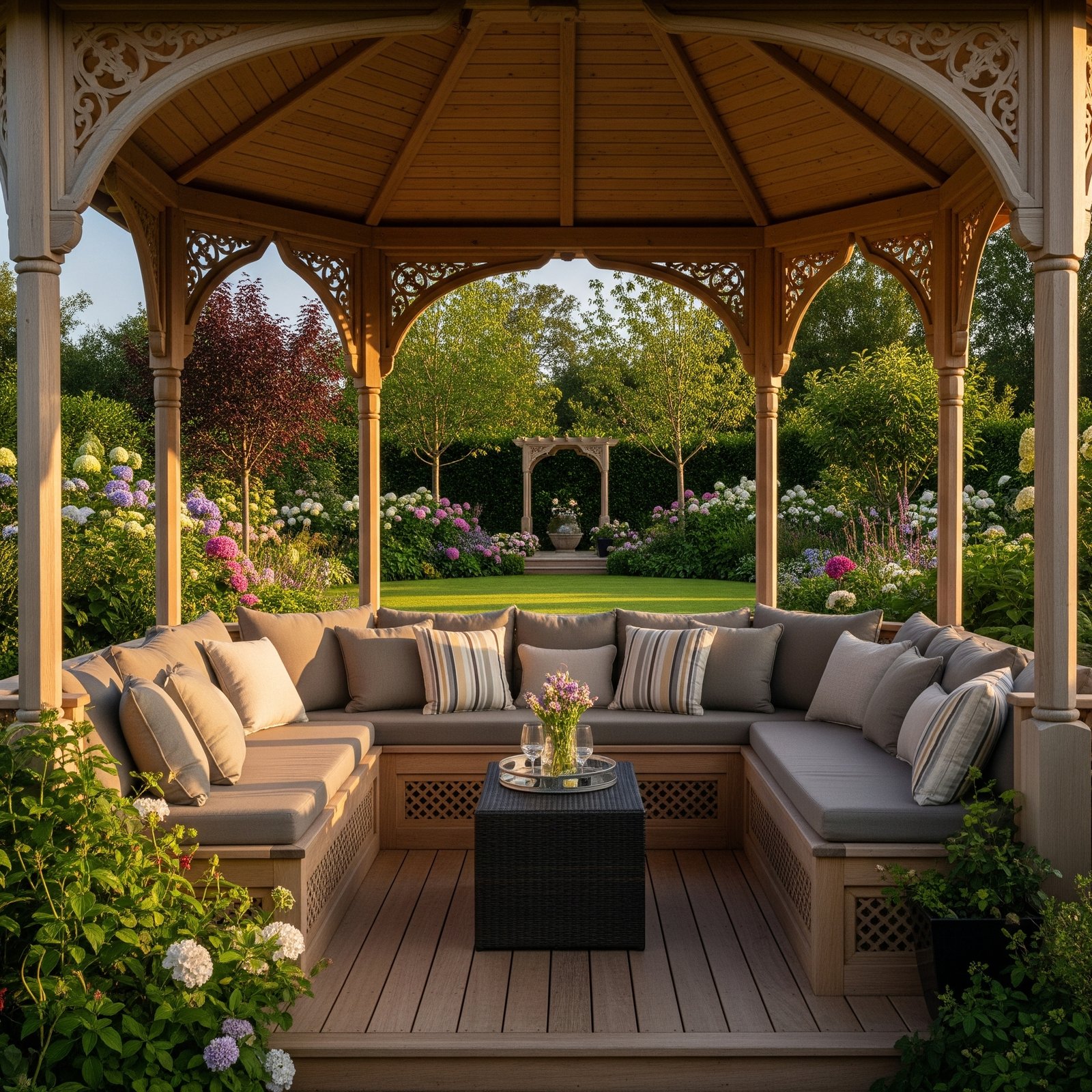 Outdoor Seating Deck Integration