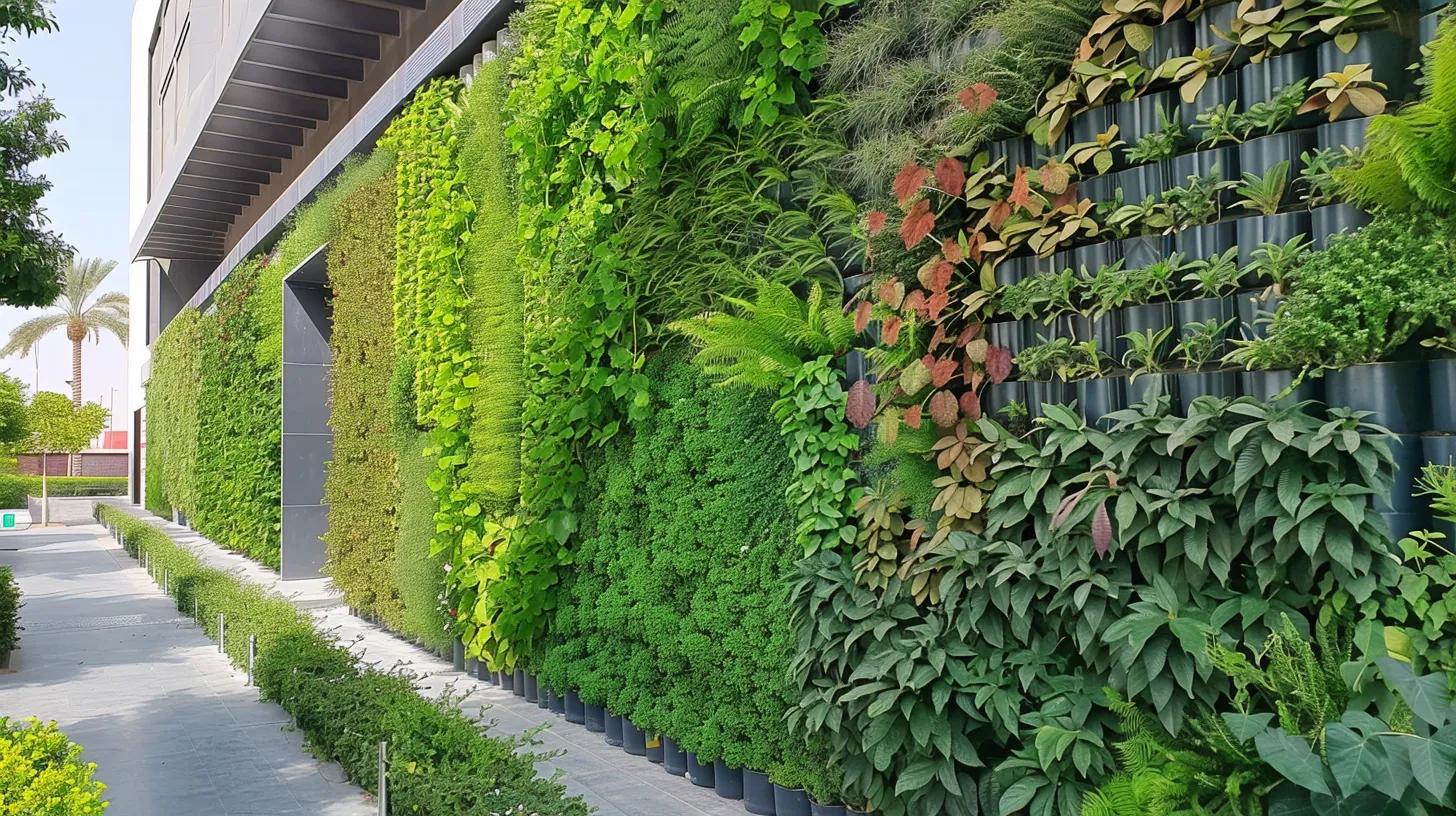 green wall in dubai