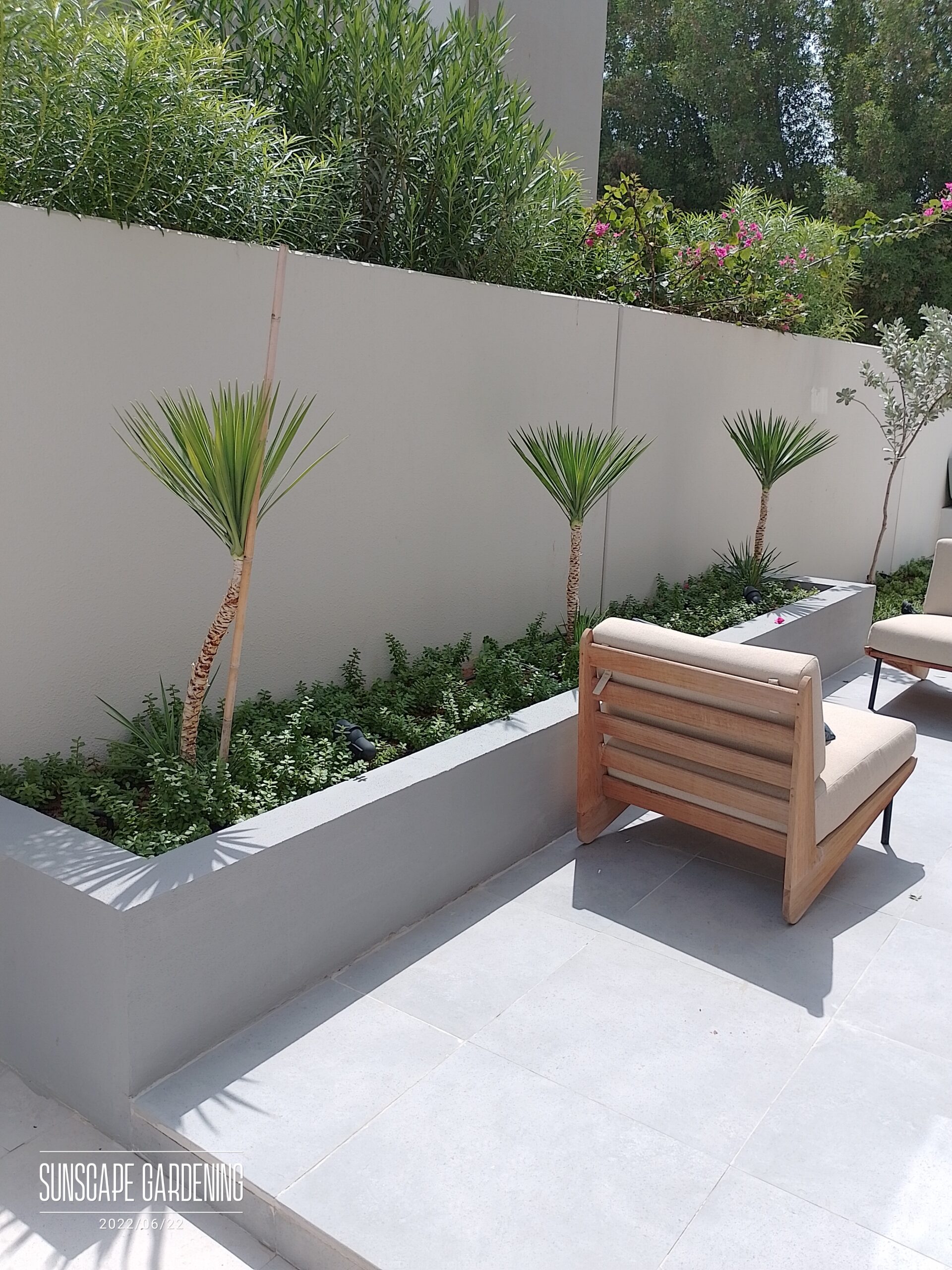 New Villa Landscaping Dubai hardscape and paving